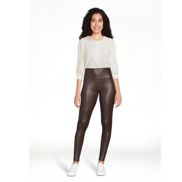 Women’s Faux Leather Leggings Various Sizes - Picture 2 of 7